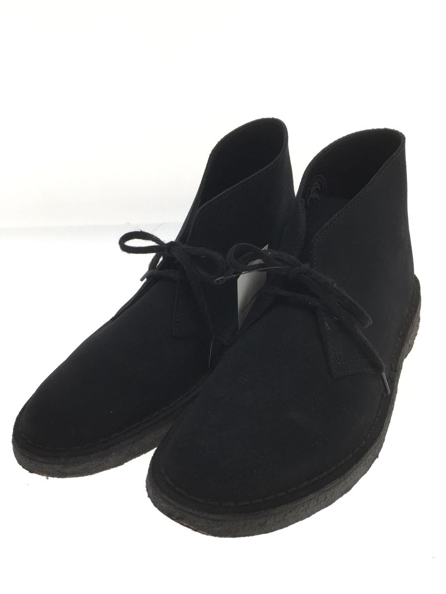 Clarks◆Desert Chukka/クラークス/チャッカブーツ/UK7/US8/25.5cm/BLK/スウェード_画像2