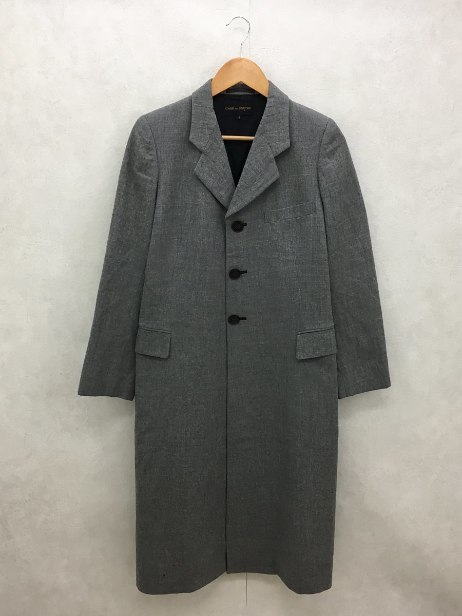 COMME des GARCONS◆チェスターコート/S/ウール/GRY/GJ-05056S