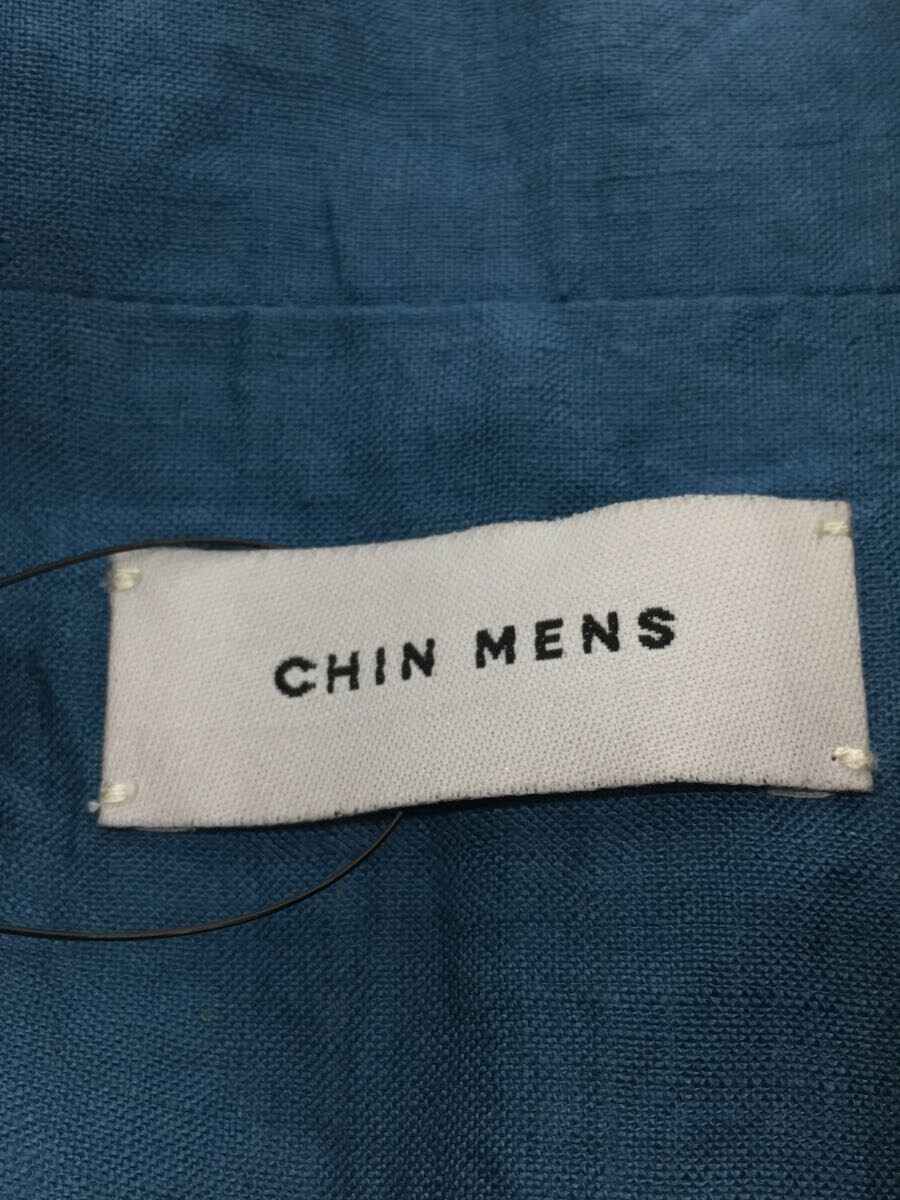 CHIN MENSWEAR◆テーラードジャケット/44/リネン/BLU_画像3