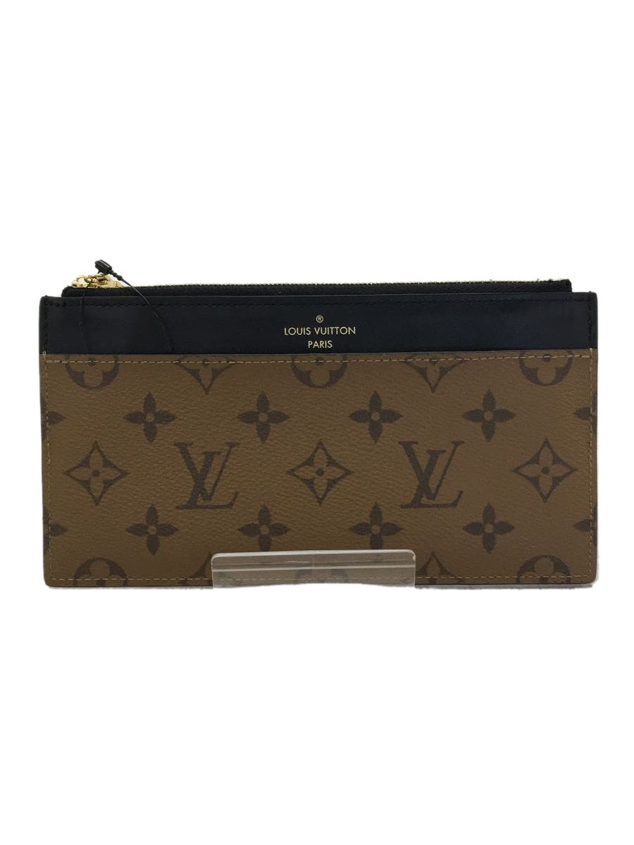 LOUIS VUITTON◇スリムパース_モノグラム・リバース_BRW/PVC/BRW/総柄