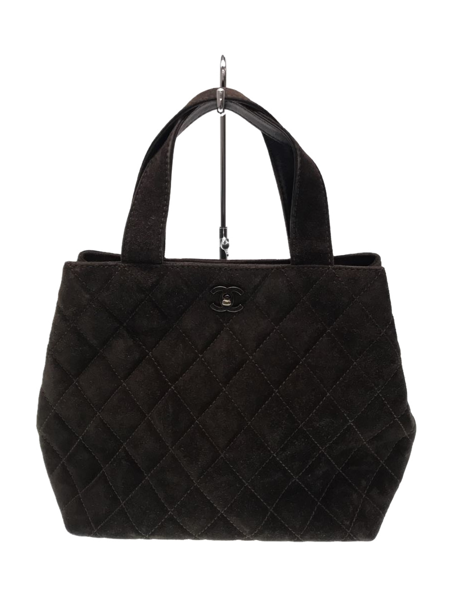CHANEL◇ハンドバッグ_ワイルドステッチ_カーフスキン/牛革/BRW/A18121