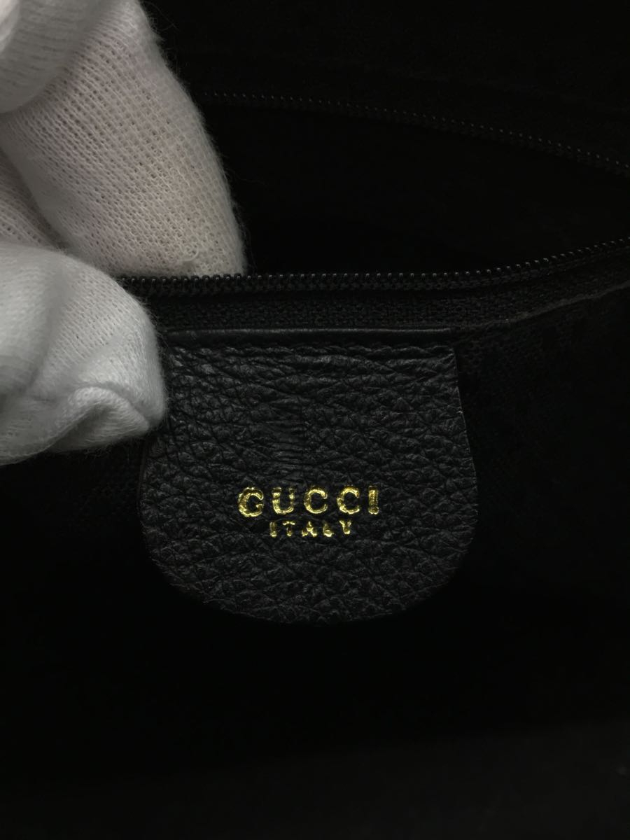 GUCCI◆ハンドバッグ/スウェード/BLK/無地/000.1274.0290_画像3