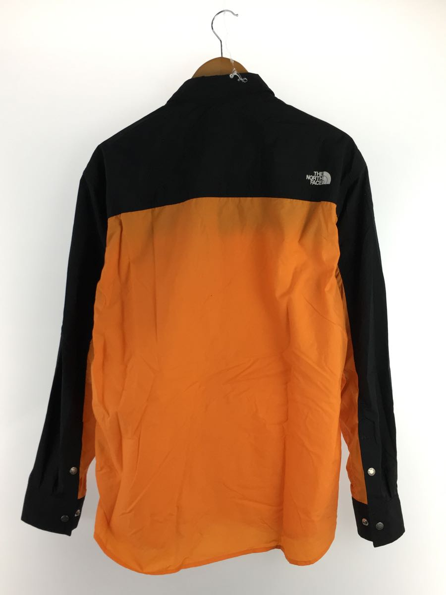 THE NORTH FACE◆L/S NUPTSE SHIRT/ロングスリーブヌプシシャツ/L/ナイロン/オレンジ/無地/NR11961_画像2