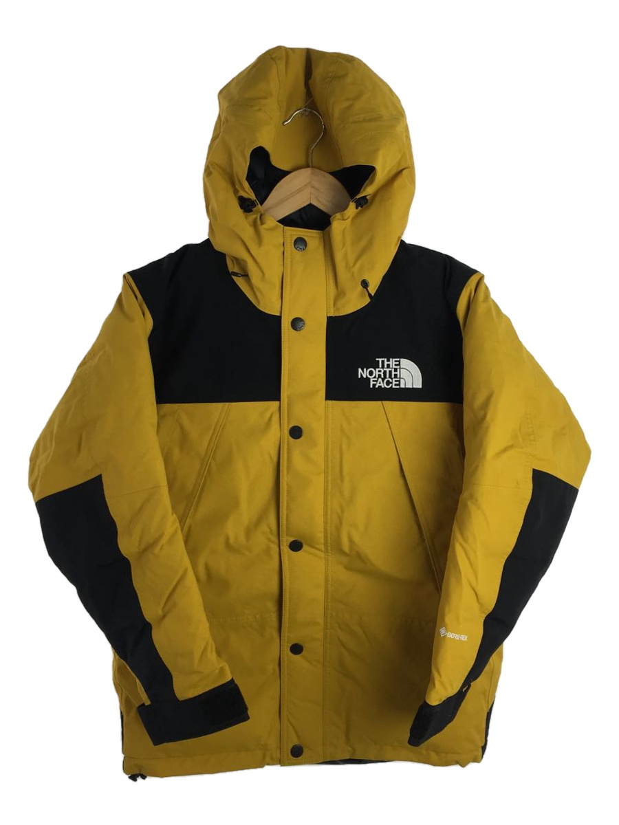 THE NORTH FACE◆MOUNTAIN DOWN JACKET_マウンテンダウンジャケット/XS/ナイロン/YLW/無地_画像1