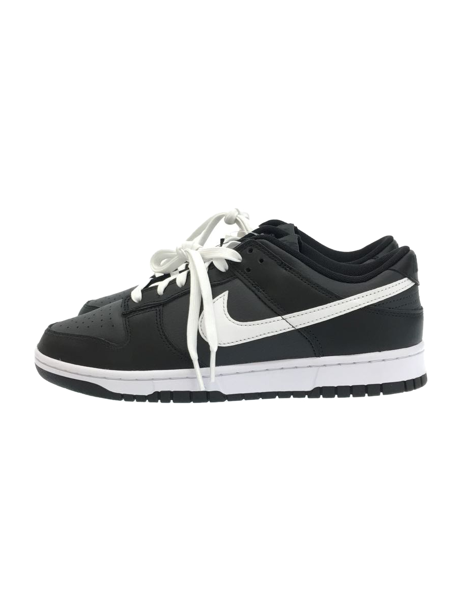 NIKE◆NIKE DUNK LOW BLACK/WHITE/27.5cm/ブラック/レザー/DJ6188-002