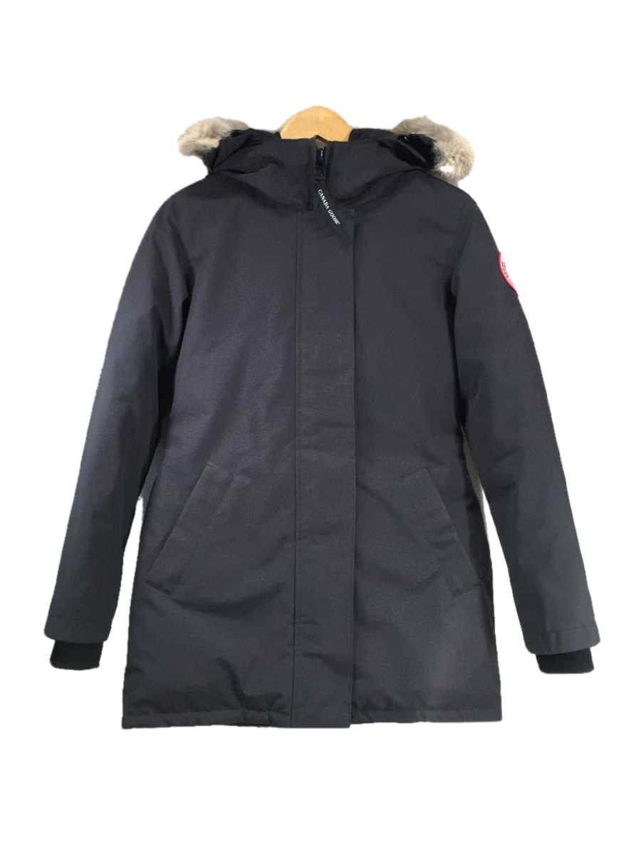 CANADA GOOSE◇VICTORIA PARKA/ダウンジャケット/S/ポリエステル/BLK/3037LA//ビクトリア 