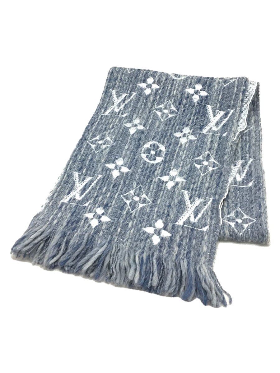 LOUIS VUITTON◇マフラー/シルク/BLU/モノグラム www.junglaparkbolera.com