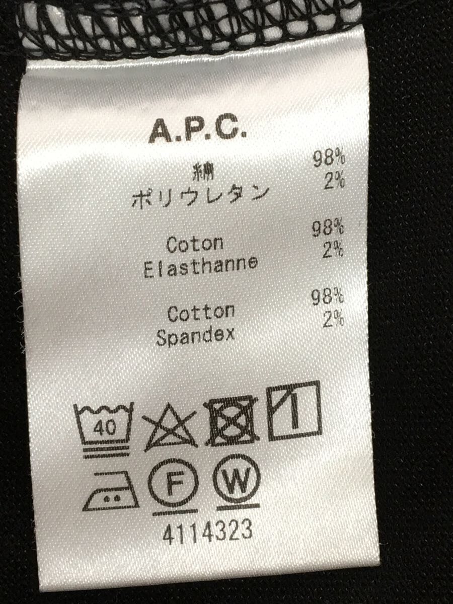 A.P.C.◆胸ポケット/長袖Tシャツ/ロンT/カットソー/M/コットン/ブラック/黒/無地/ポケT/ベーシック_画像4