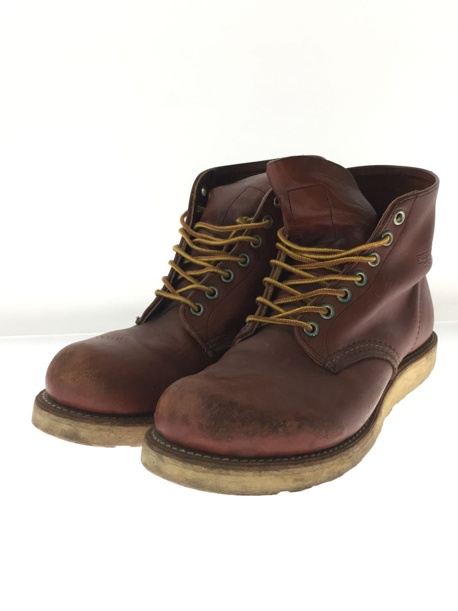 RED WING◆9105/PLAIN TOE/プレイントウ/レースアップブーツ/US7.5/25.5cm/カウハイド/茶色_画像2