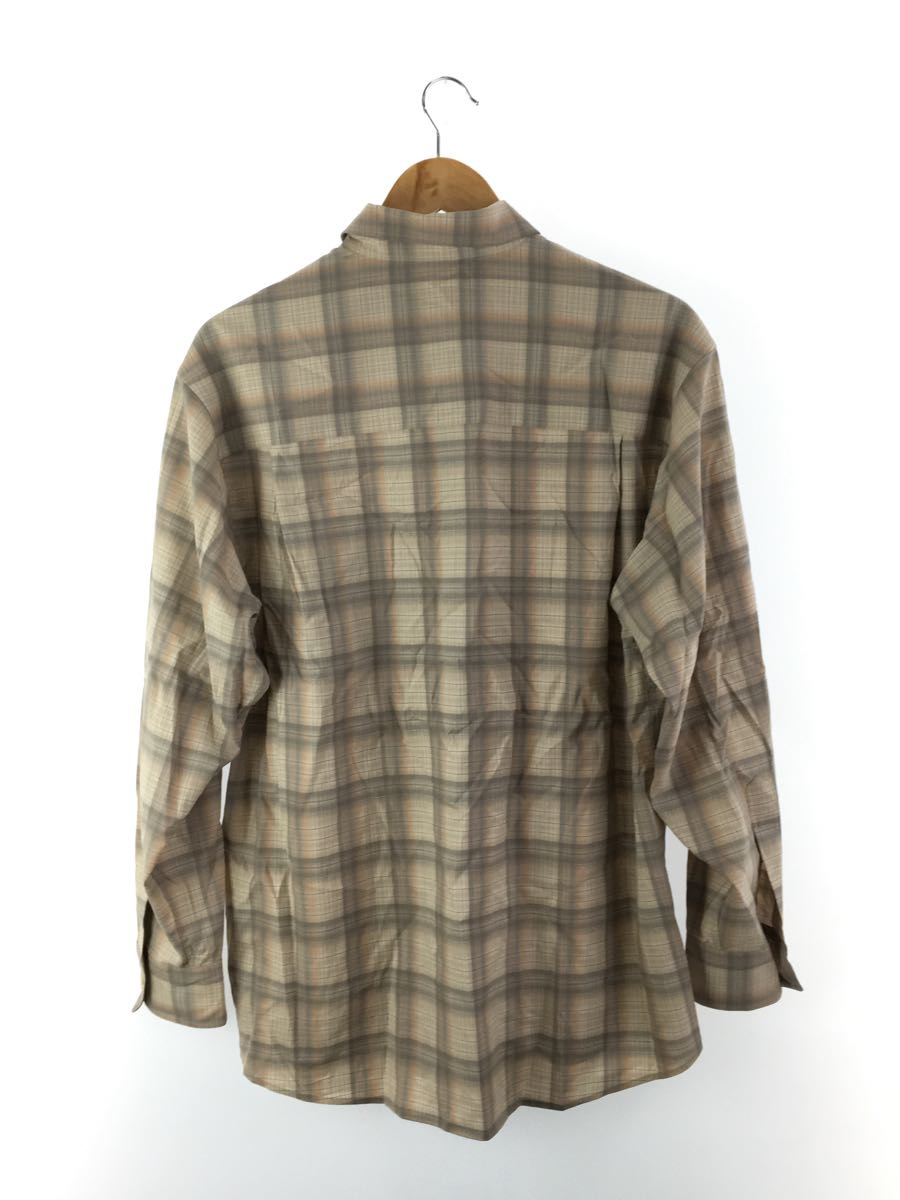 AURALEE◇22AW/SUPER LIGHT WOOL CHECK SHIRTS/3/ウール/BEG/チェック