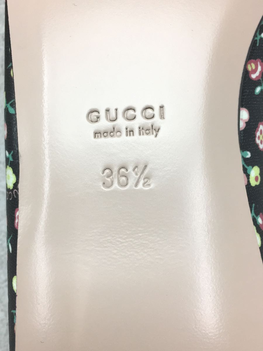 GUCCI◆フラットパンプス/36.5/23.5センチ/BLK/花柄/リバティフローラルバレリーナ/ホースビット/_画像5