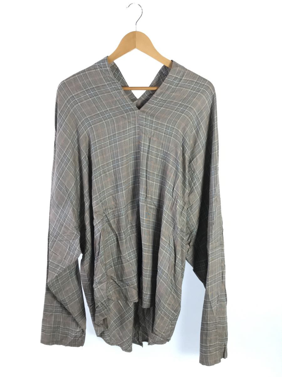 【最安値】 ATHA◆ATHA glen check oversized kaftan L/S SHIRTS/長袖シャツ/a2010-s Mサイズ 【最安値】 ATHA◆ATHA glen check oversized kaftan L/S SHIRTS/長袖シャツ/a2010-s Mサイズ