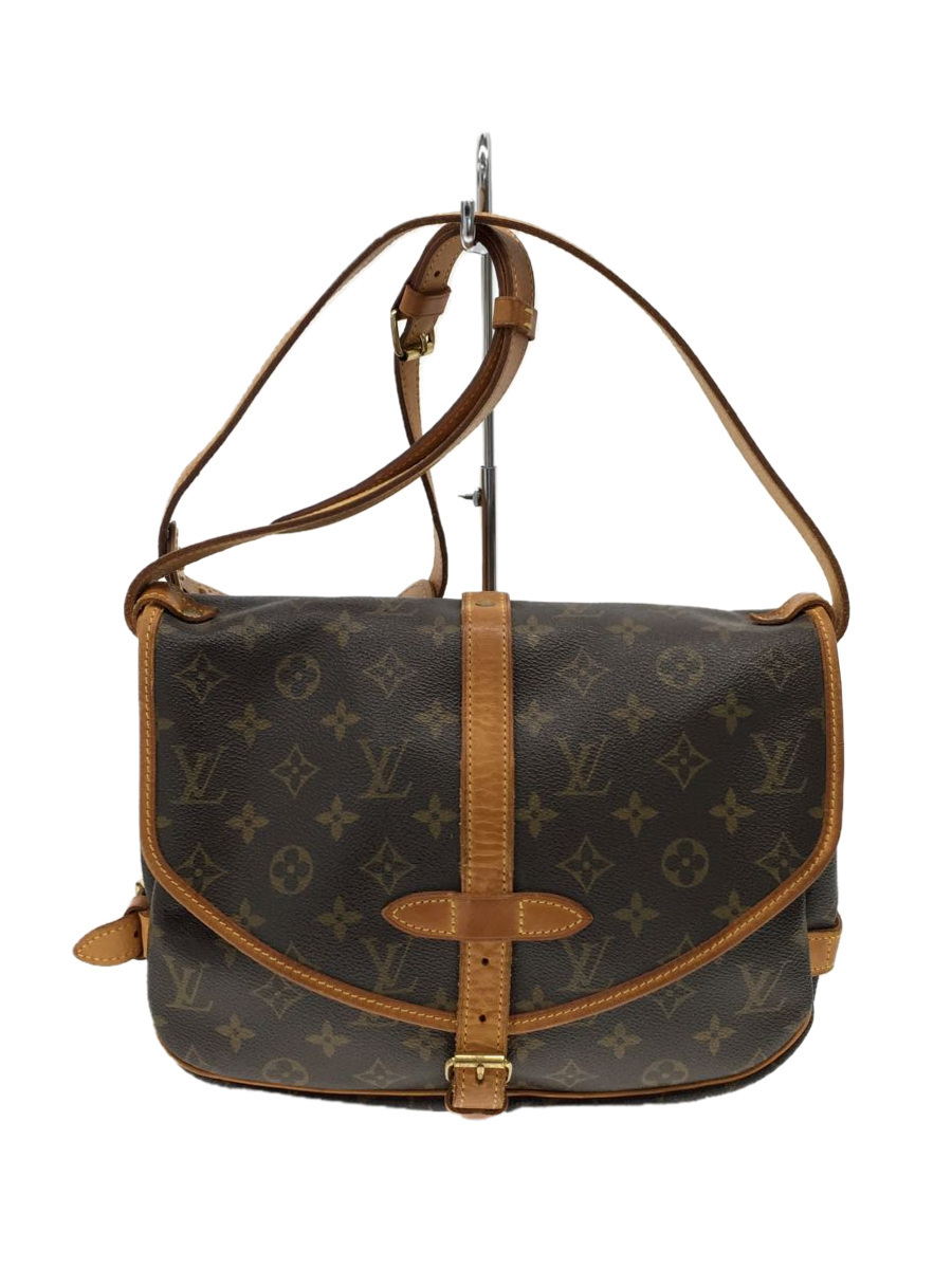 LOUIS VUITTON◆ソミュール30_モノグラム_BRW/PVC/BRW/M42256/_画像1