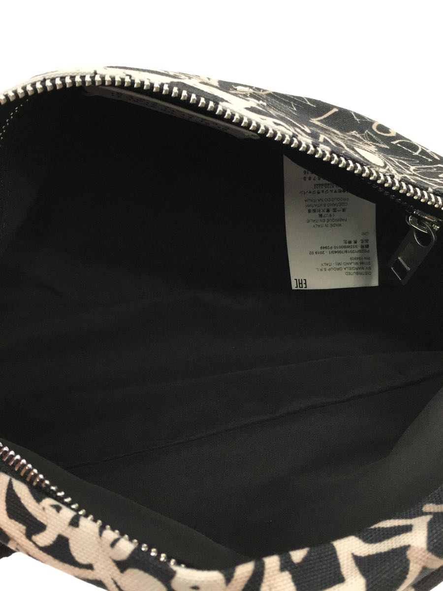 Maison Margiela◇ウエストバッグ/コットン/BLK/総柄/S55WB0010