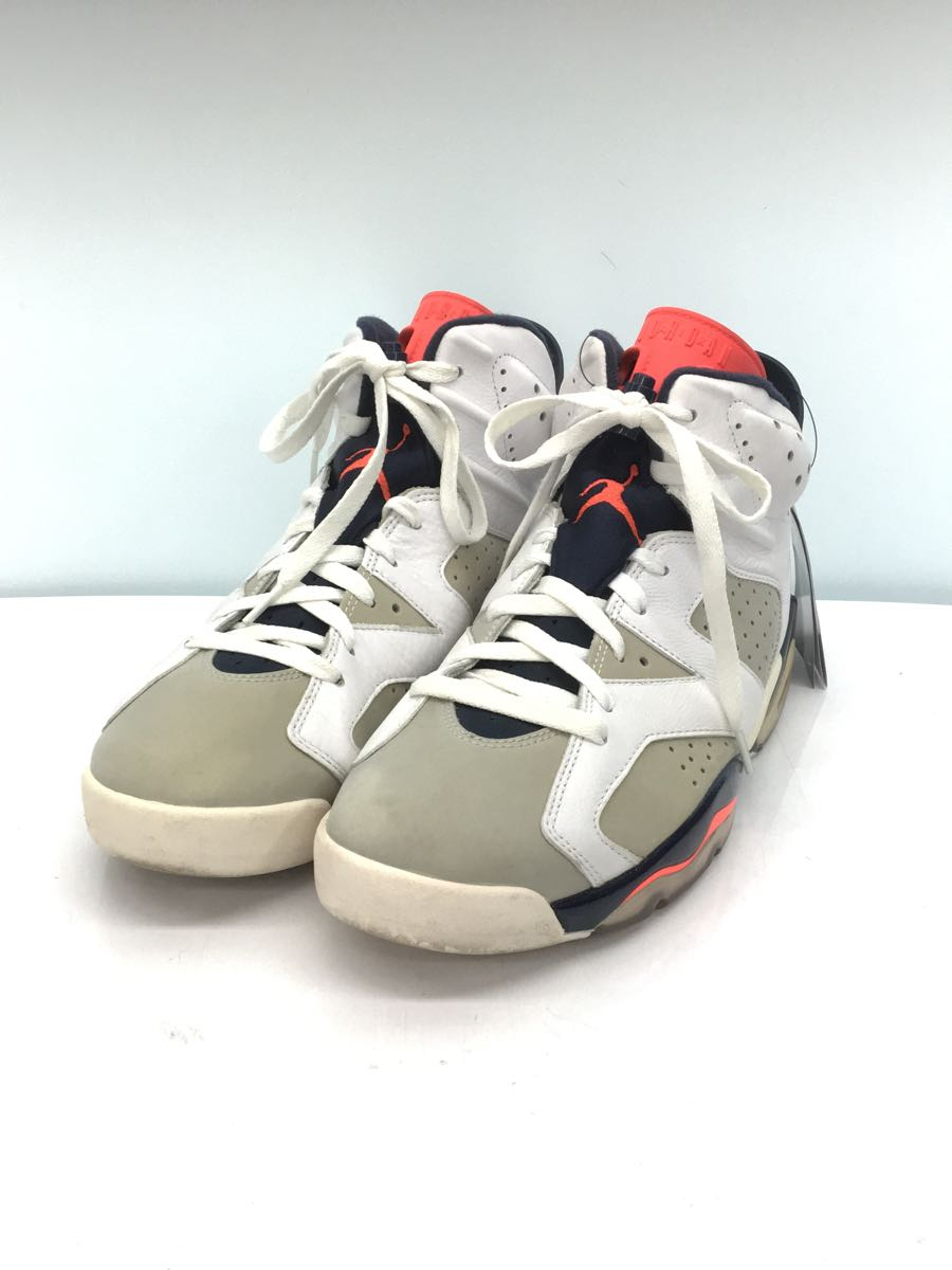 NIKE◆AIR JORDAN 6 RETRO/エアジョーダンレトロ/ホワイト/384664-104/28.5cm/WHT_画像2