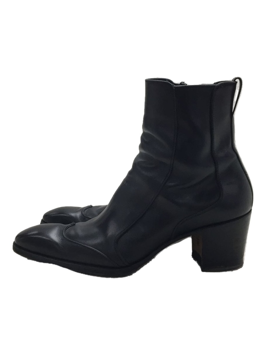 YVES SAINT LAURENT◇ヒールブーツ/サイドジップ/43/BLK/レザー | www