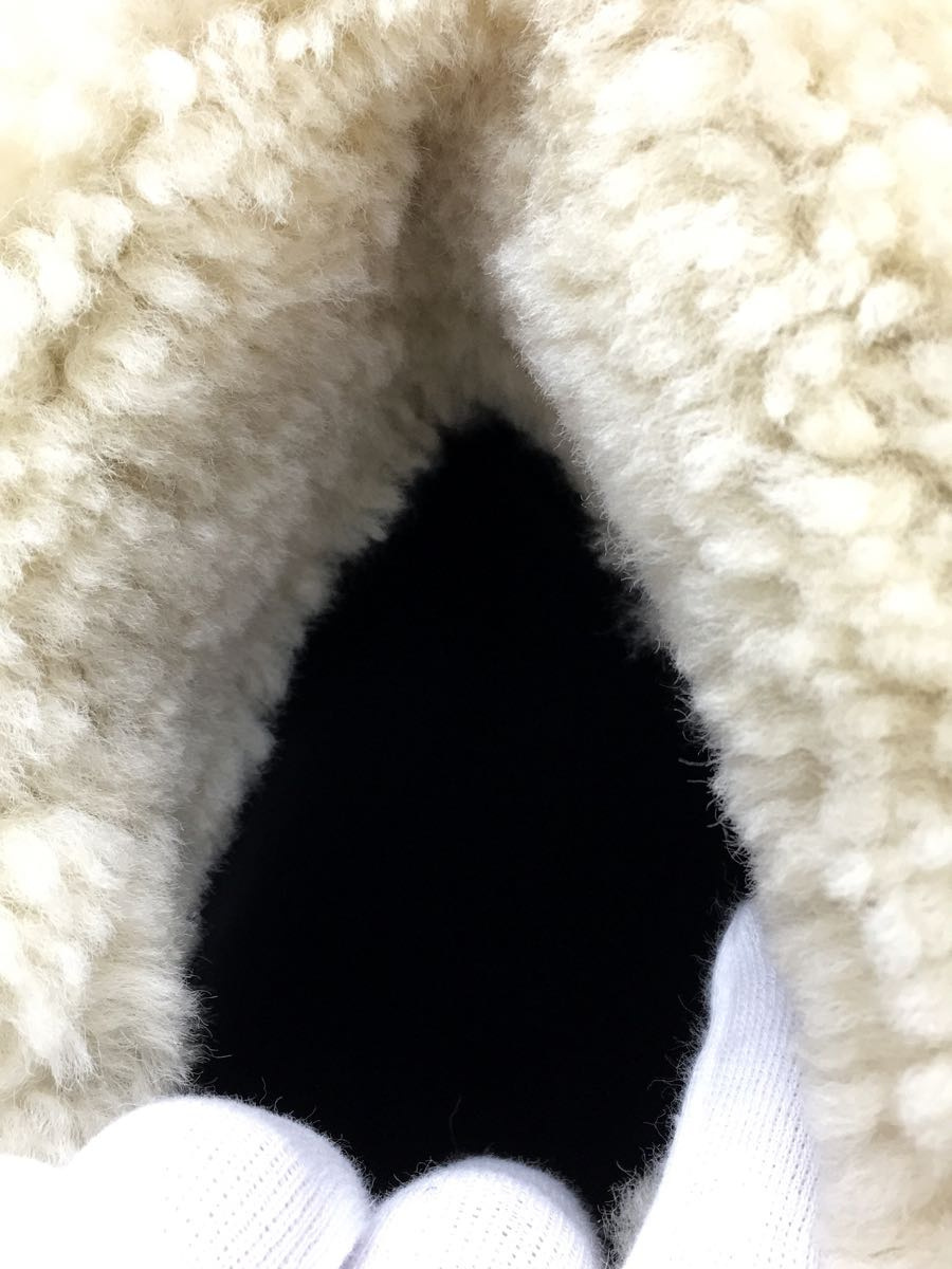 CELINE◇ロングブーツ 36 BLK レザー ボアライトニングサイハイブーツ