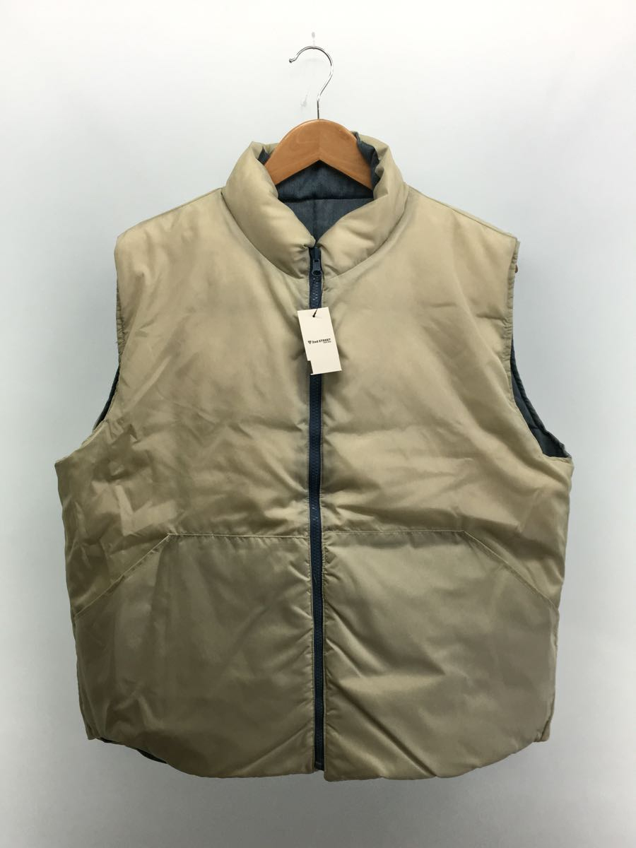 EDDIE BAUER◆reversible down vest/XL/ポリエステル/BLU/93U9438_画像5