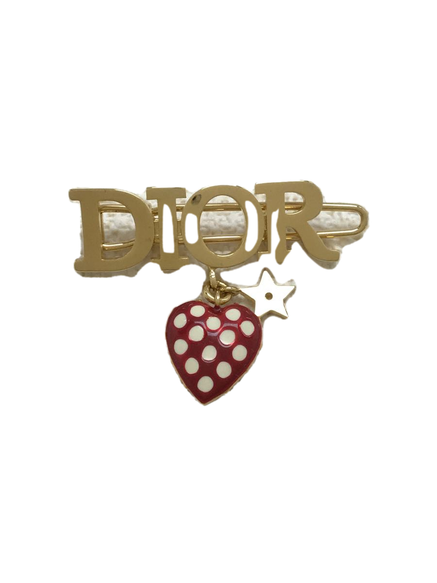 Christian Dior◆バレッタ/GLD/レディース/V0675DMRLQ D516/ハートモチーフ