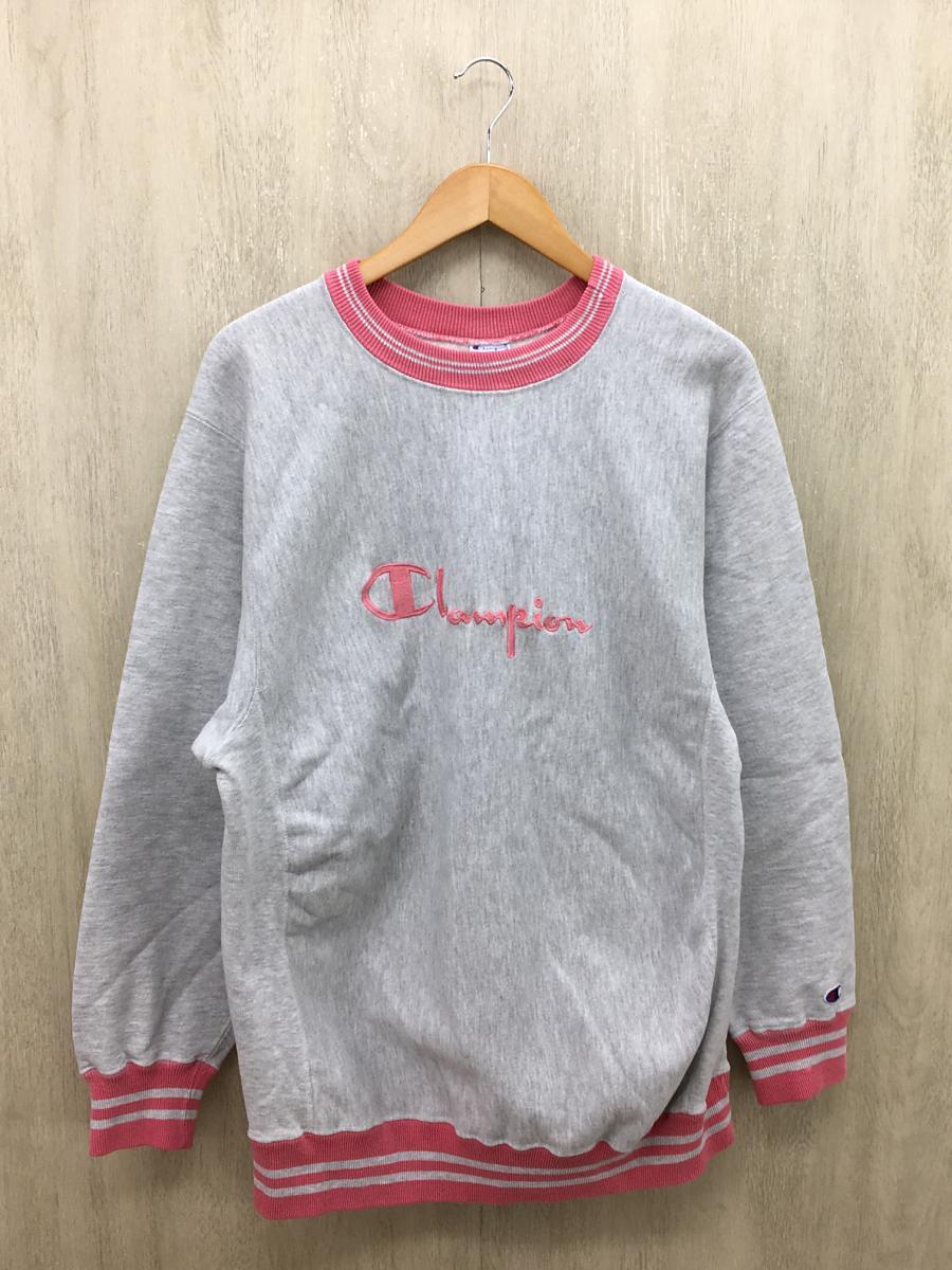 最安値に挑戦】 Champion◇スウェット/XL/GRY/90s/RW/USA製/ロゴ刺繍