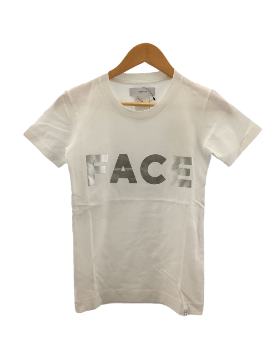 FACETASM◆FACE/プリントTシャツ/1/コットン/ホワイト/ZUK-1030-01_画像1