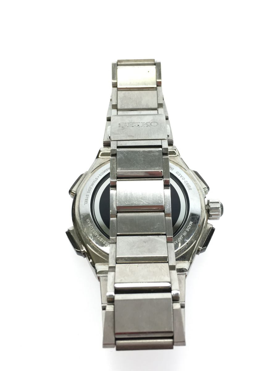 SEIKO◇ソーラー腕時計/アナログ/ステンレス/8B92-0AE0/BRIGHTZ/FLIGHT