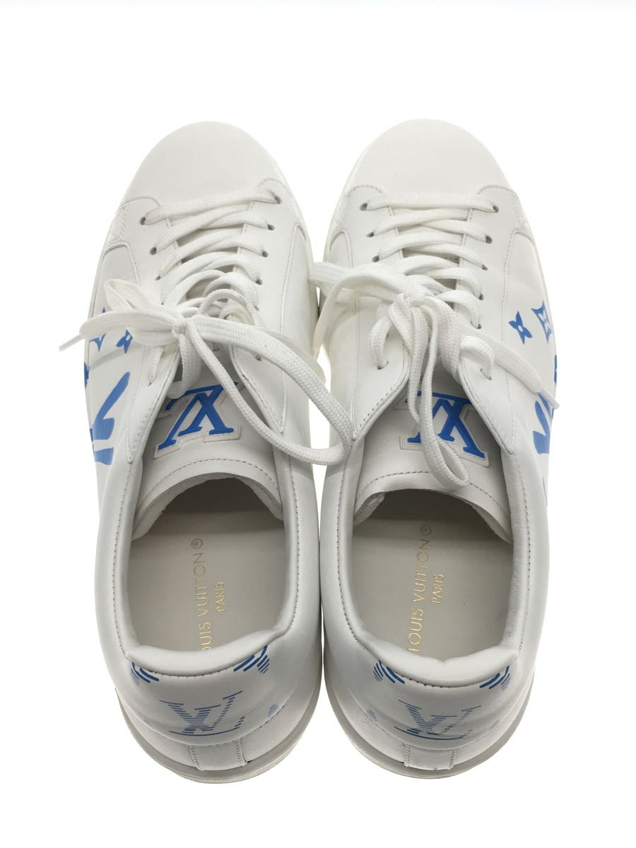 LOUIS VUITTON◇ローカットスニーカー/UK8/WHT/レザー/ソール使用感有