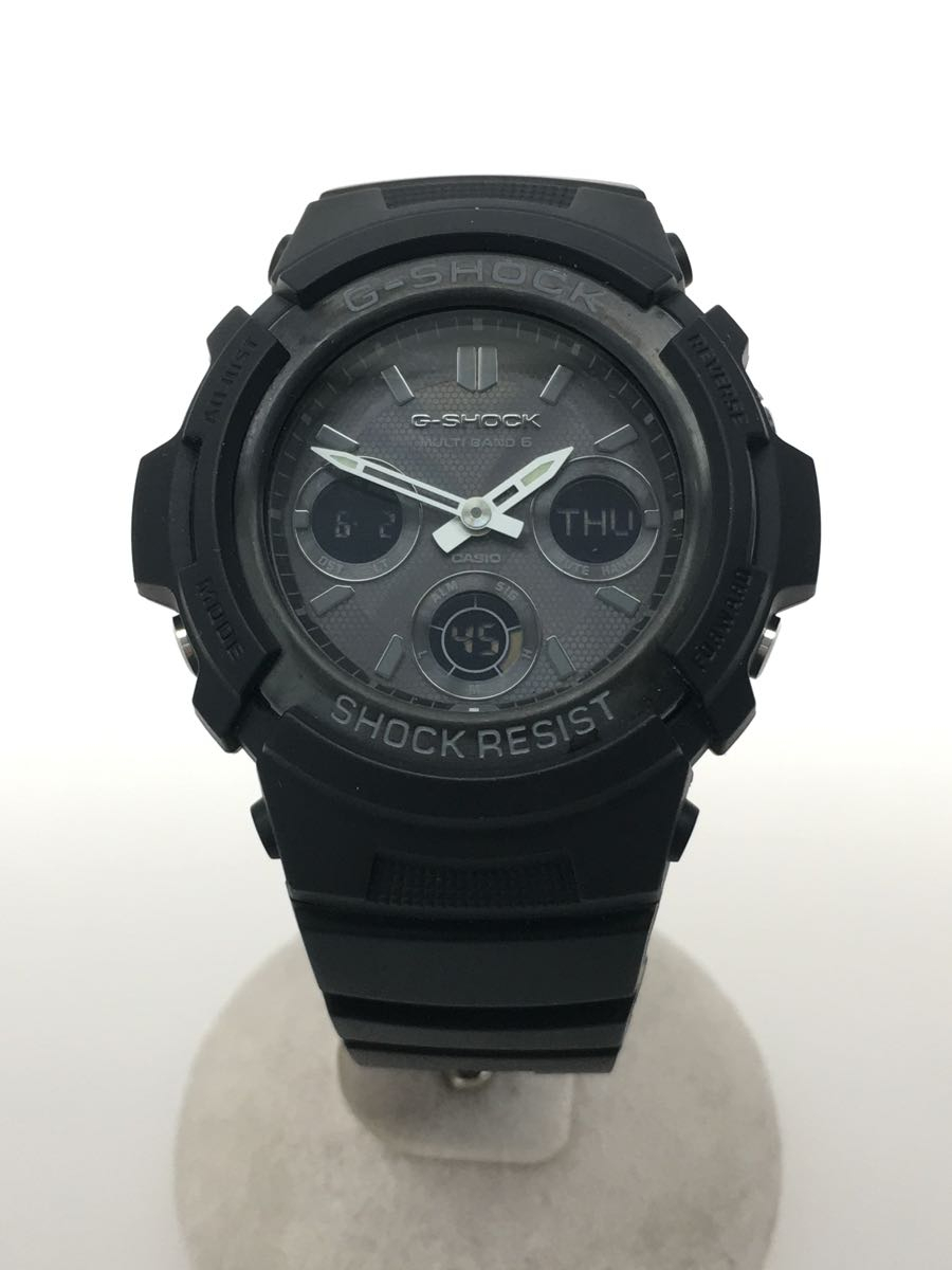 CASIO◇ソーラー腕時計・G-SHOCK/デジアナ/ラバー/ブラック jaguarbite.com