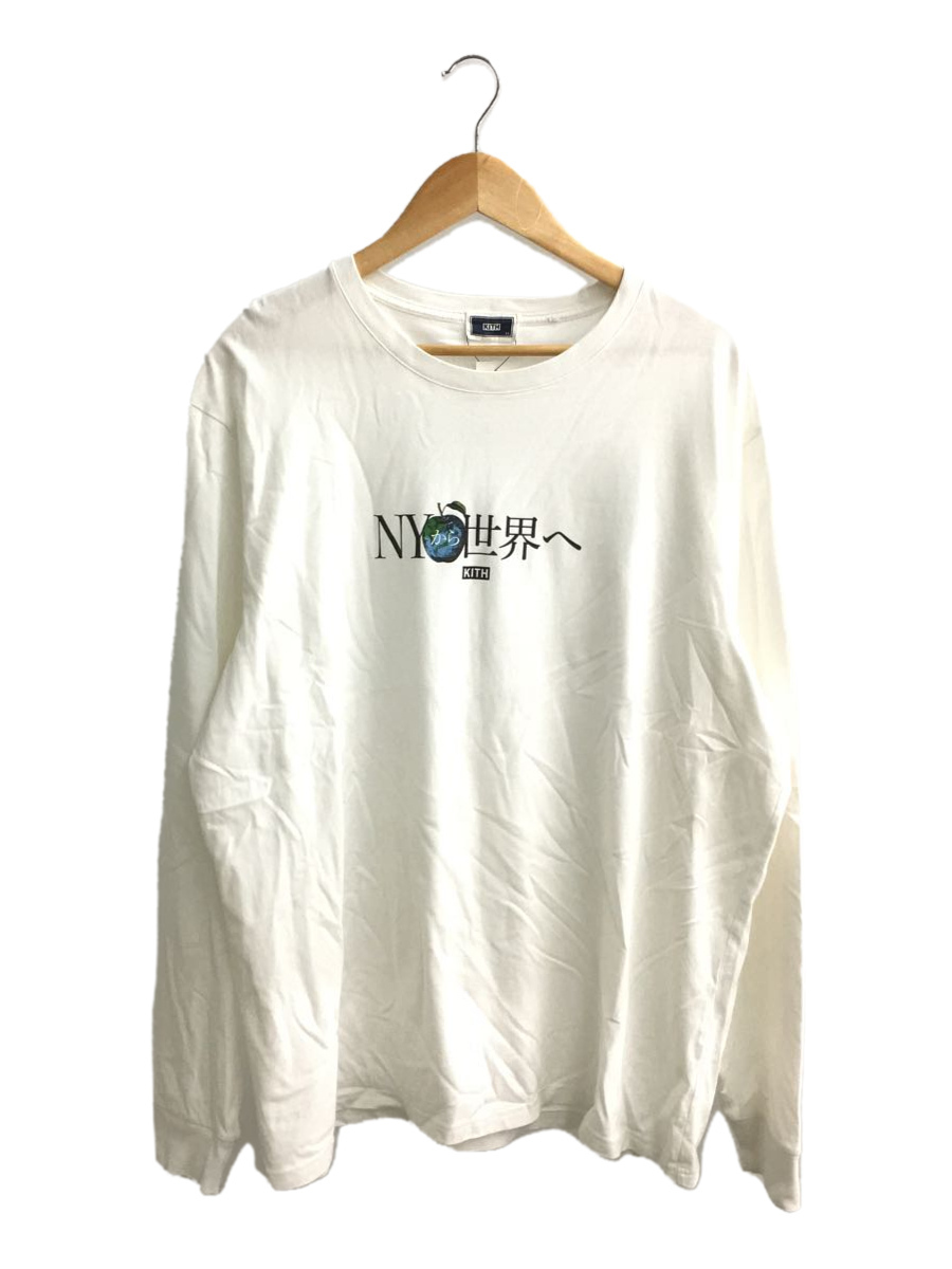 KITH◆長袖Tシャツ/XL/コットン/WHT/22-070-060-0008-2-0