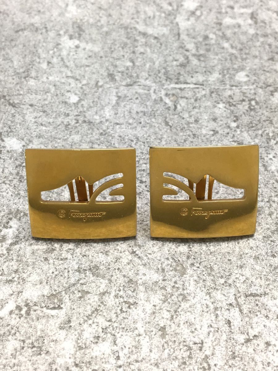 Salvatore Ferragamo◆スクエアイヤリング/GLD