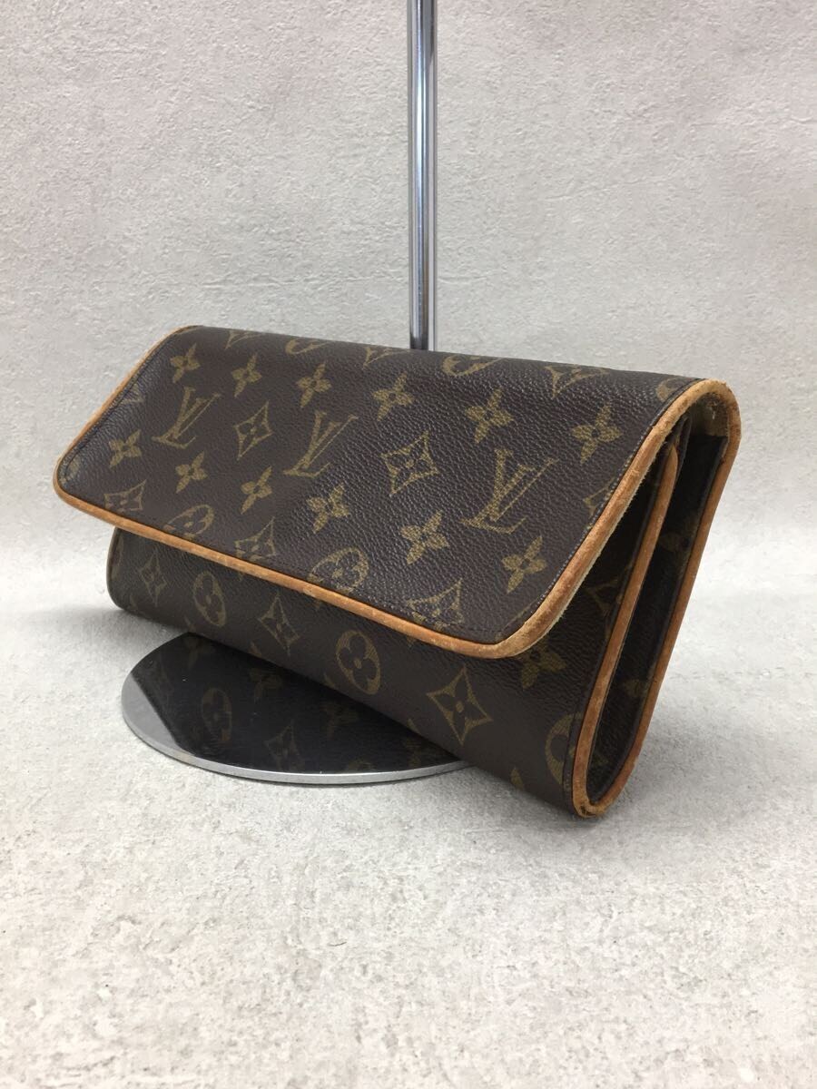 LOUIS VUITTON◆ポシェット・ツインGM_モノグラム/ショルダーバッグ/キャンバス/ブラウン/M51852/ルイヴィトン_画像2