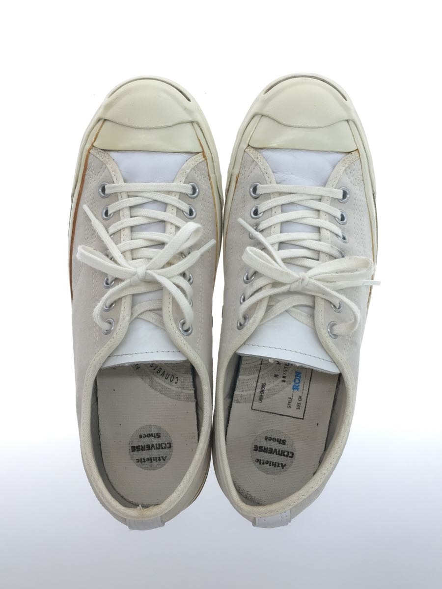 CONVERSE◆JACK PURCELL/Ron Herman/ローカットスニーカー/27cm/WHT/スウェード_画像4