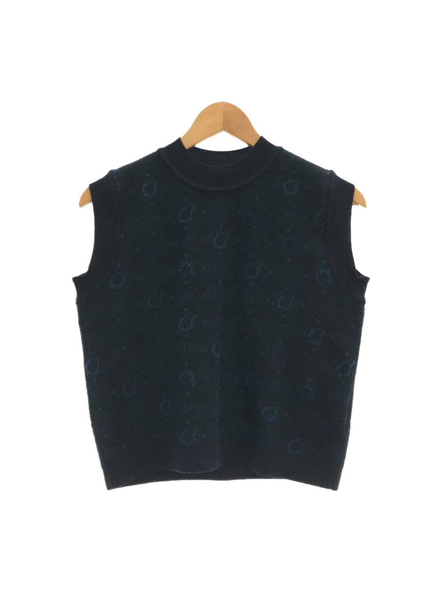 mame kurogouchi◆21AW/Paisley Jacquard Knitted Vest/2/NVY/MM21PF-KN724