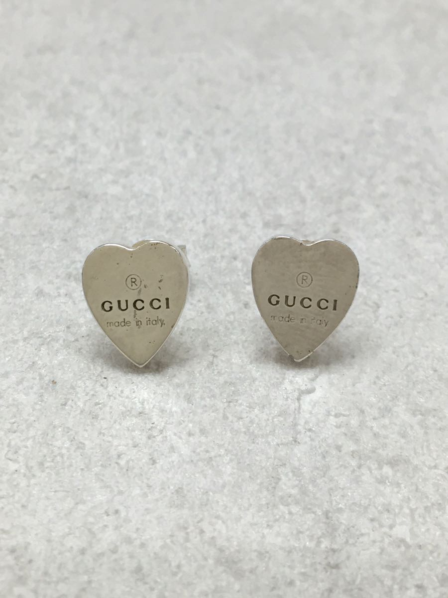 GUCCI◆ハートピアス/SV925/SLV/レディース