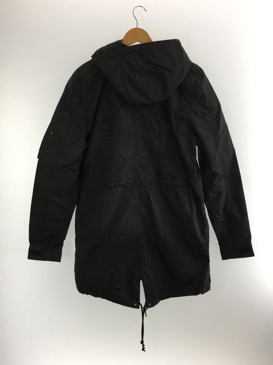 人気が高い ALPHA INDUSTRIES◇モッズコート/M/ナイロン/BLK/無地