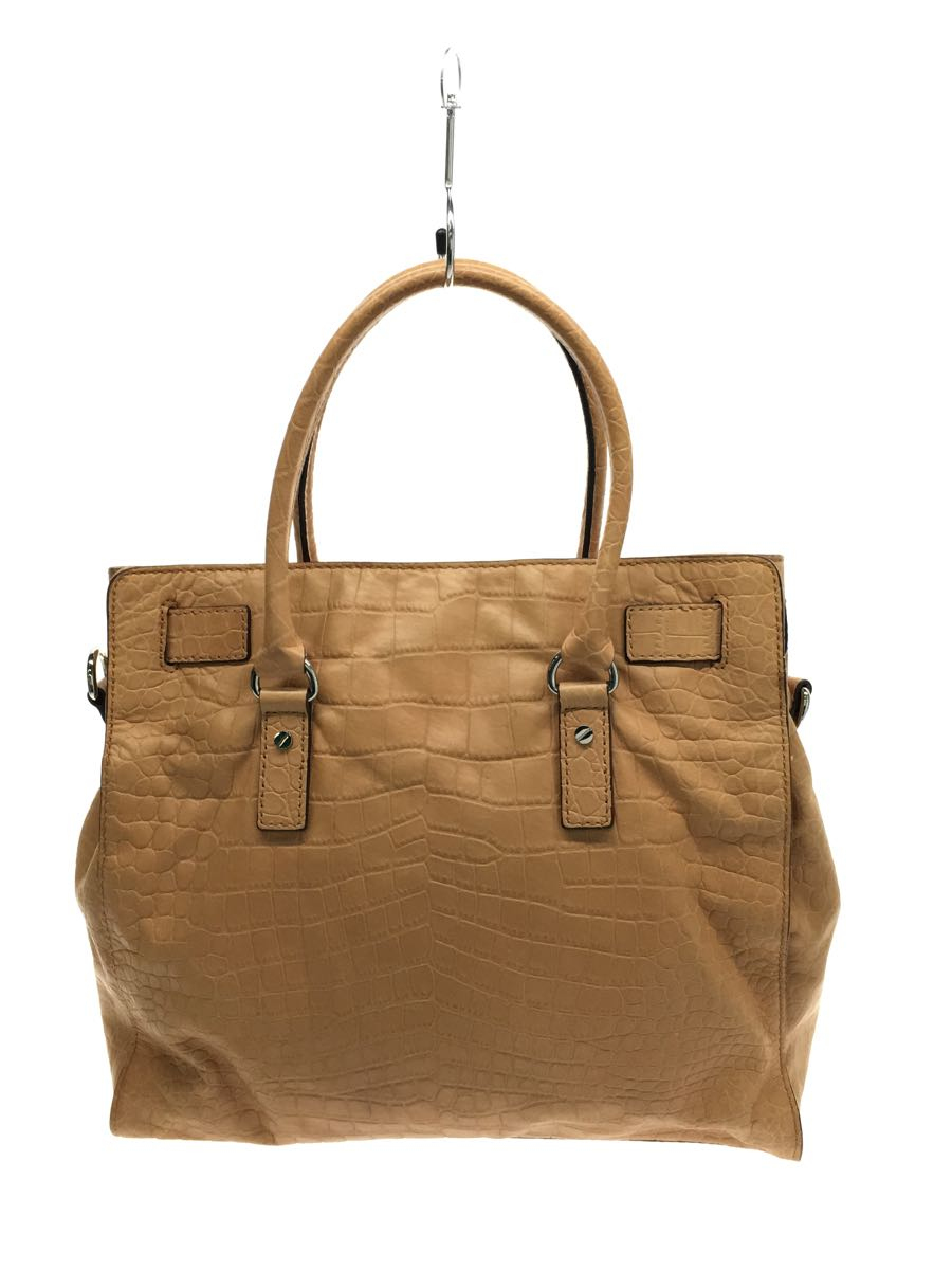 MICHAEL KORS◆トートバッグ/-/CML/クロコ型押し/ショルダー紐欠品_画像4