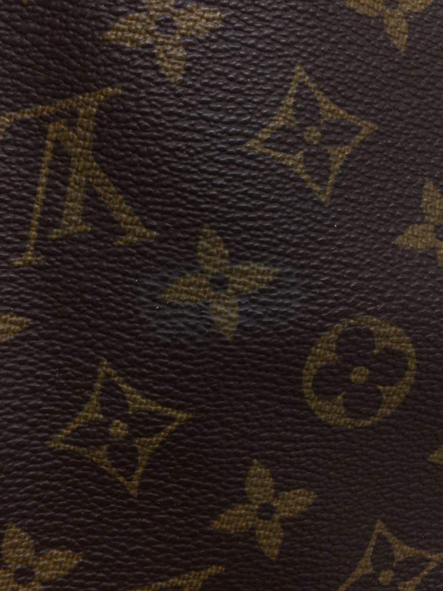 LOUIS VUITTON◆キーポル45_モノグラム_BRW/PVC/BRW/レザー部分ヨゴレ/劣化/割れ_画像8