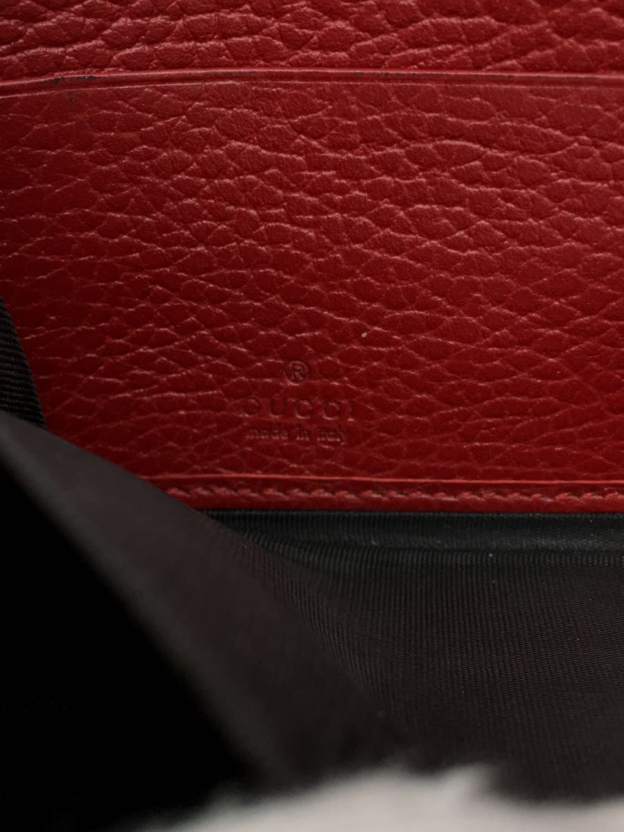 GUCCI◆長財布/レザー/RED/プチマーモント/456117 496334_画像3