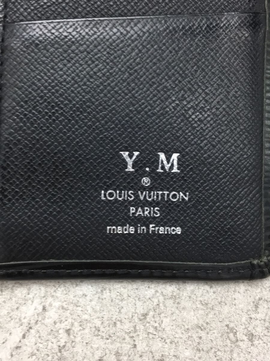 LOUIS VUITTON◆ポルト・フォイユ・ブラザ_エピ_BLK/レザー/BLK/メンズ/M66542_画像3