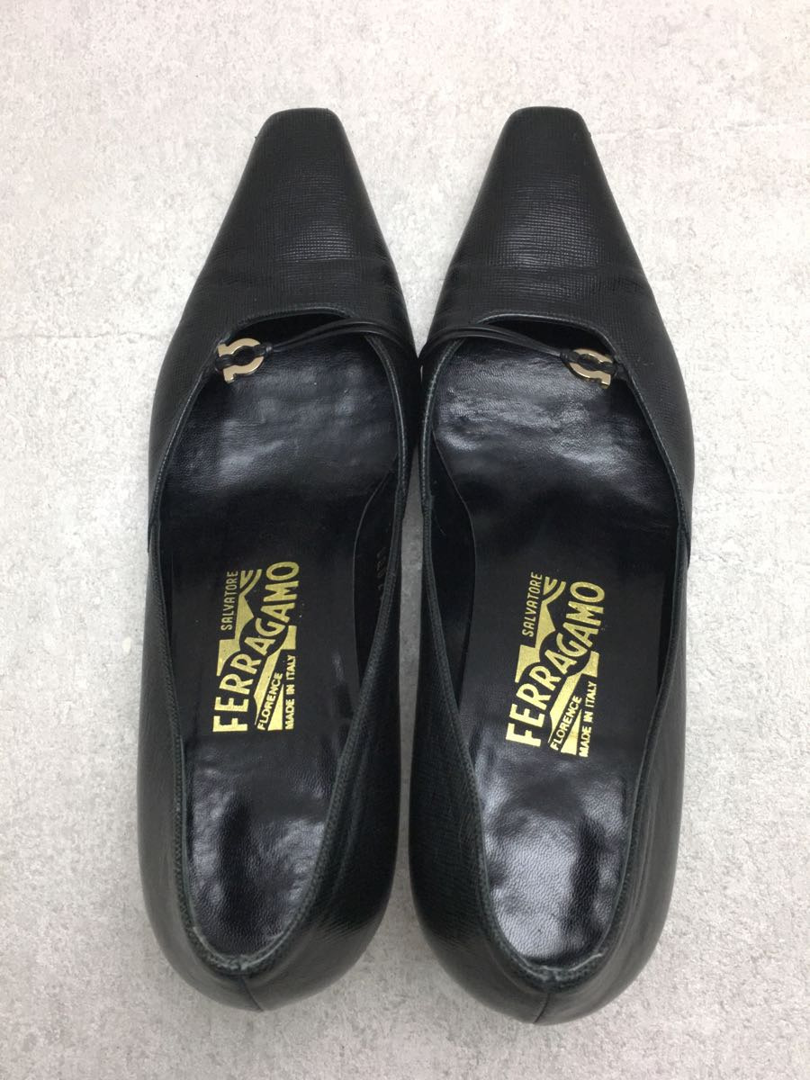 Salvatore Ferragamo◆パンプス/UK5.5/BLK/レザー_画像4