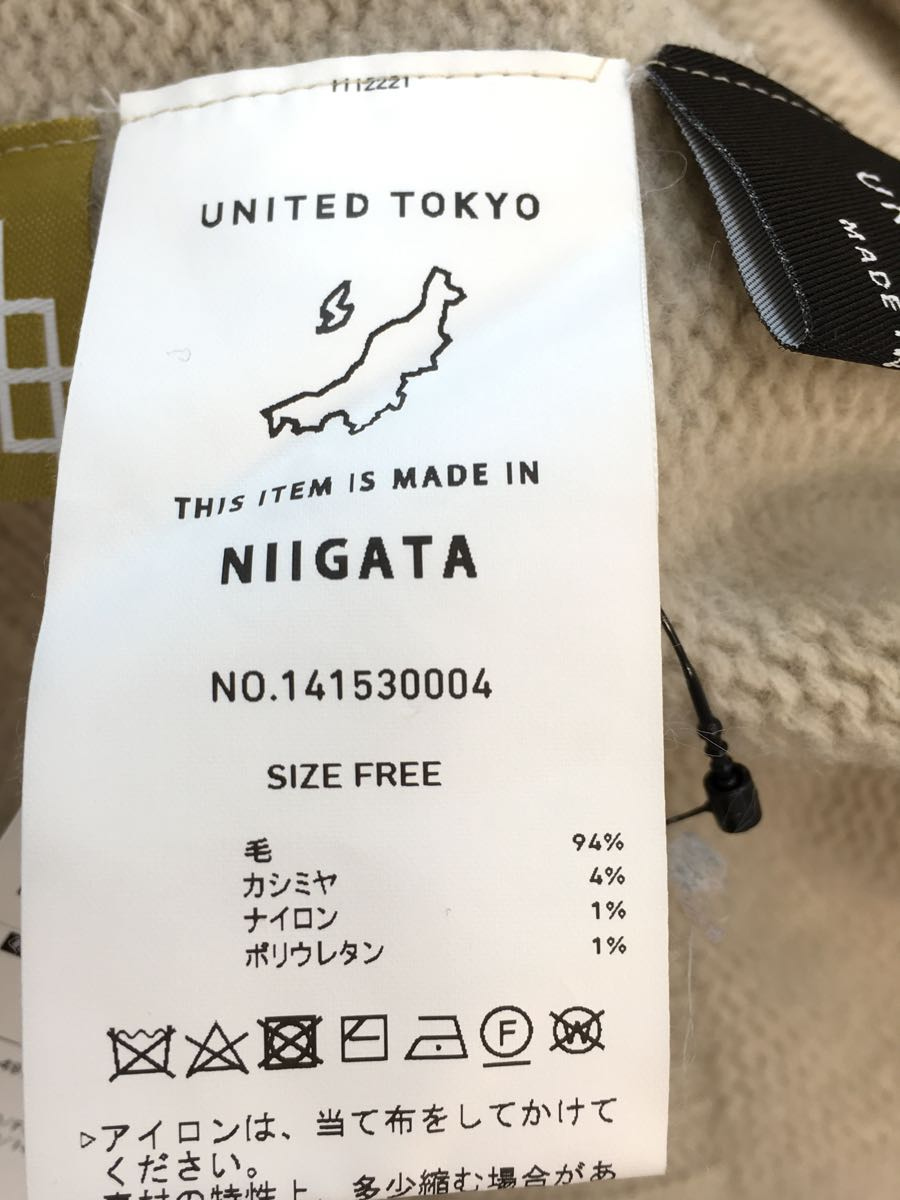 UNITED TOKYO◆セーター(薄手)/FREE/ウール/BEG/141530004_画像4