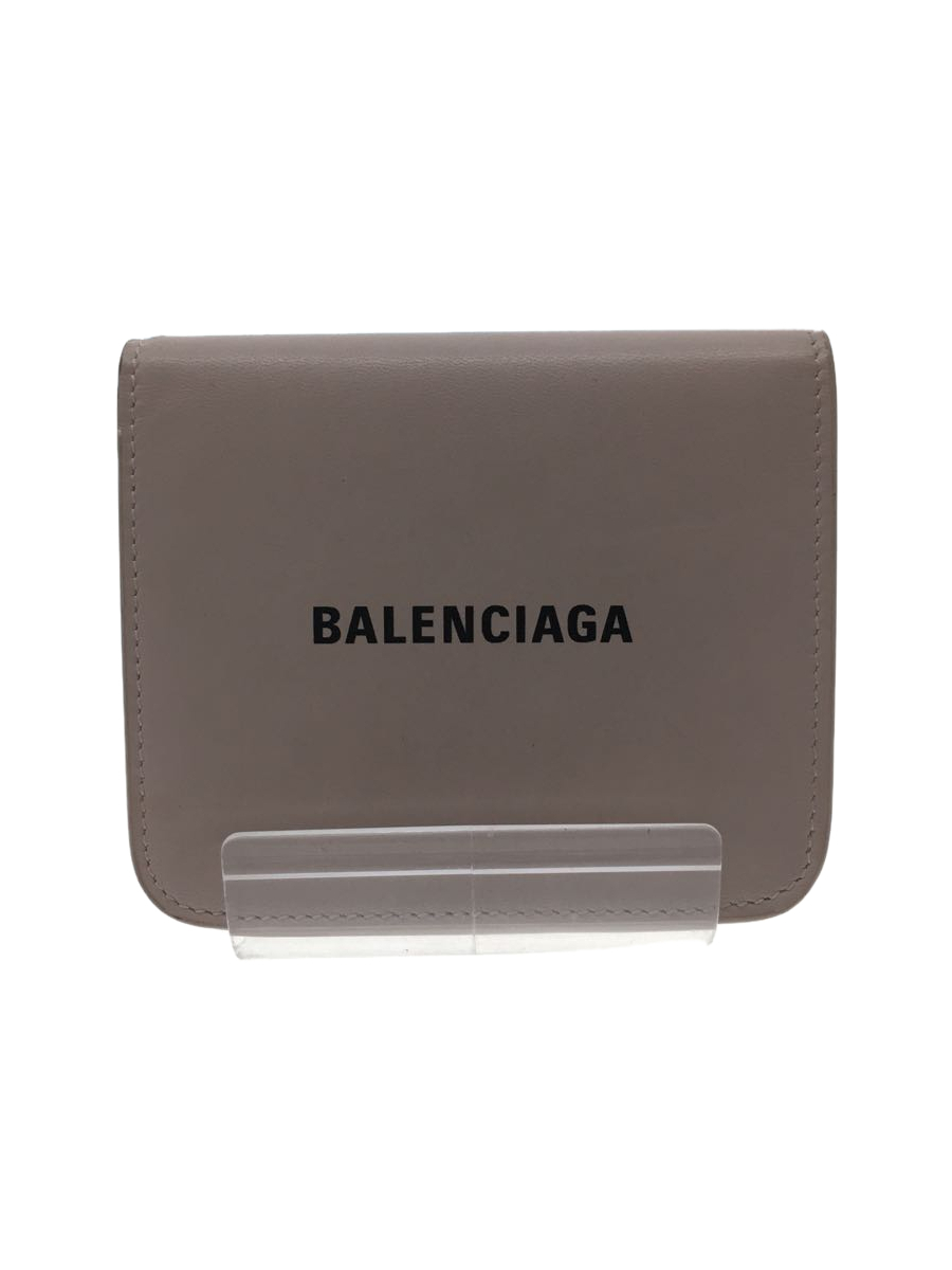 メーカー再生品】 BALENCIAGA◇2つ折り財布/フラップウォレット/レザー