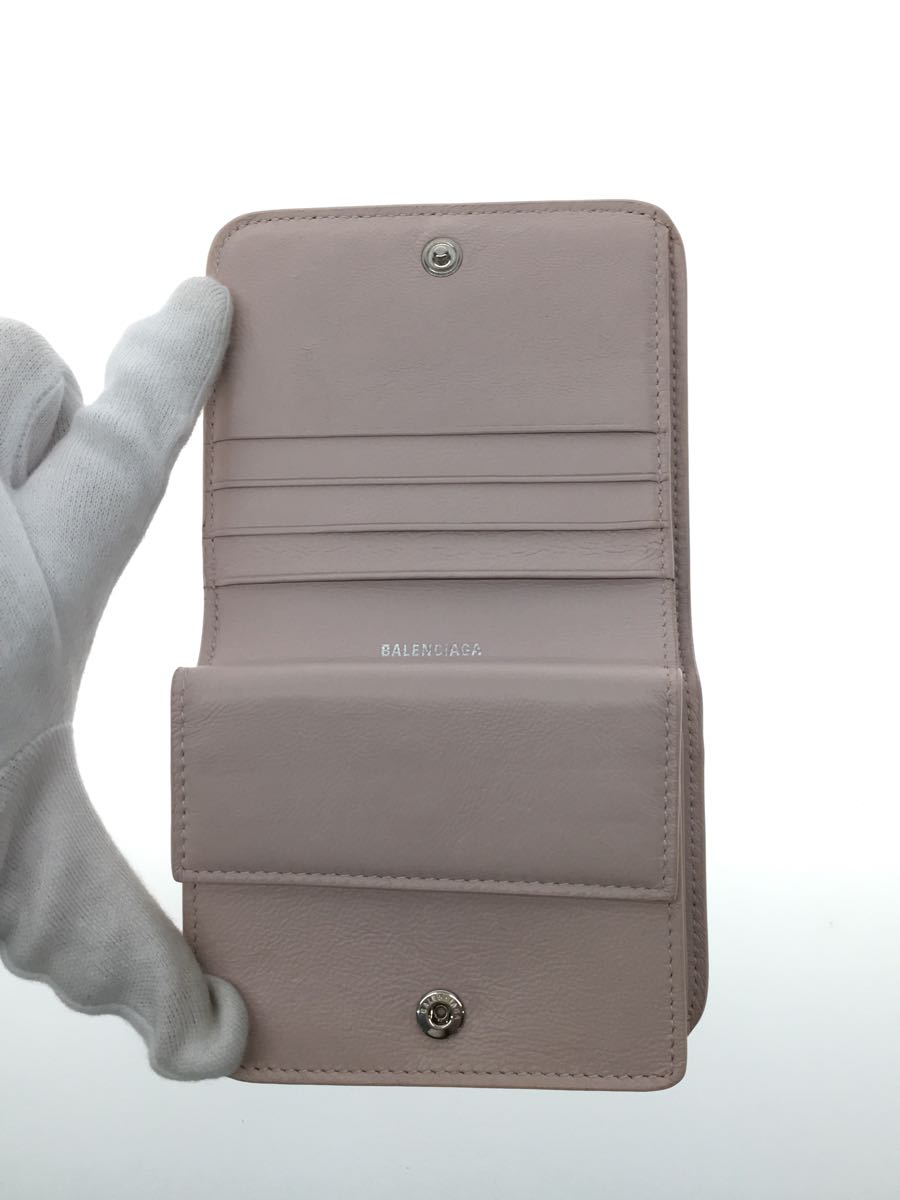 メーカー再生品】 BALENCIAGA◇2つ折り財布/フラップウォレット/レザー