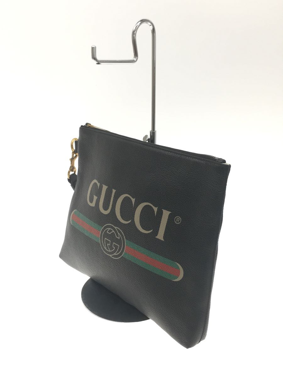 GUCCI◇ヴィンテージロゴ/クラッチバッグ/セカンドバッグ/レザー