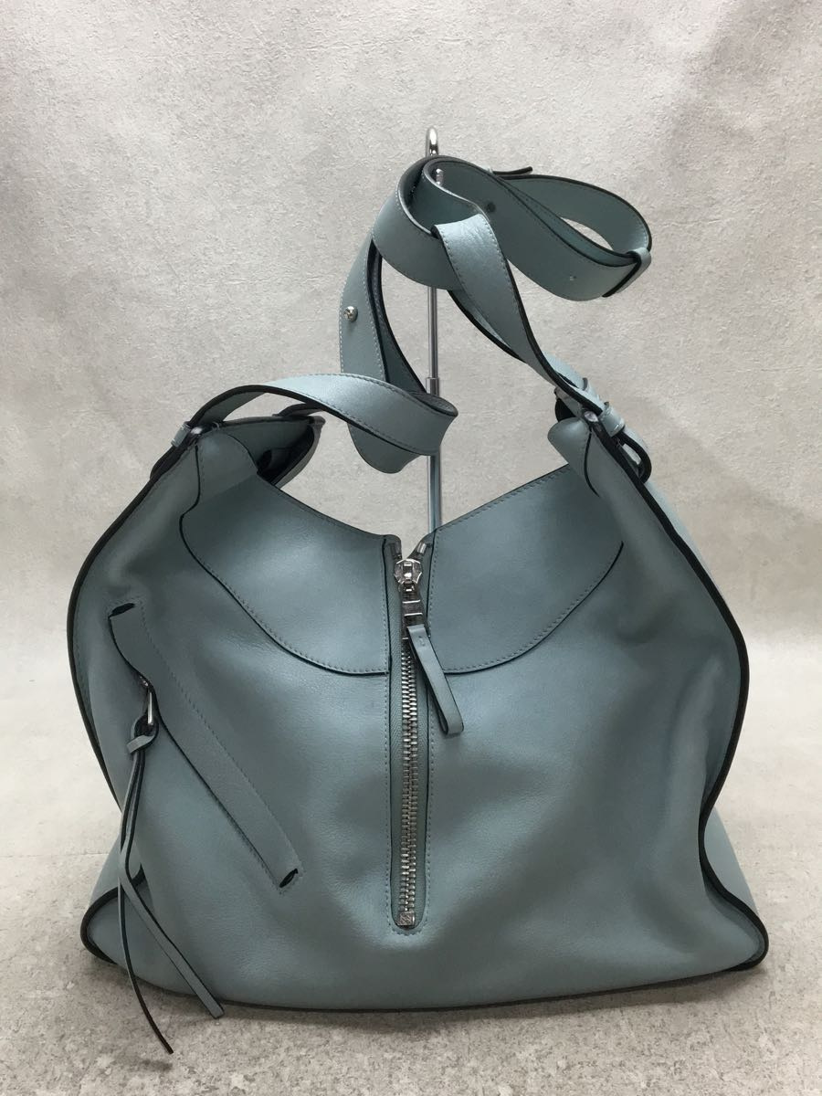 LOEWE◆ハンモック バッグ_ショルダーバッグ/レザー/BLU/無地_画像1