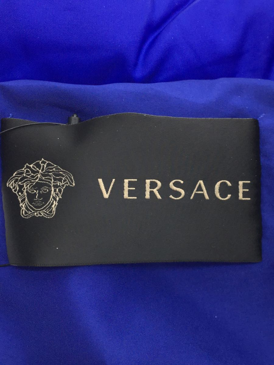 VERSACE◆中綿ジャケット/52/ナイロン/BLU/無地/ヴェルサーチ_画像3