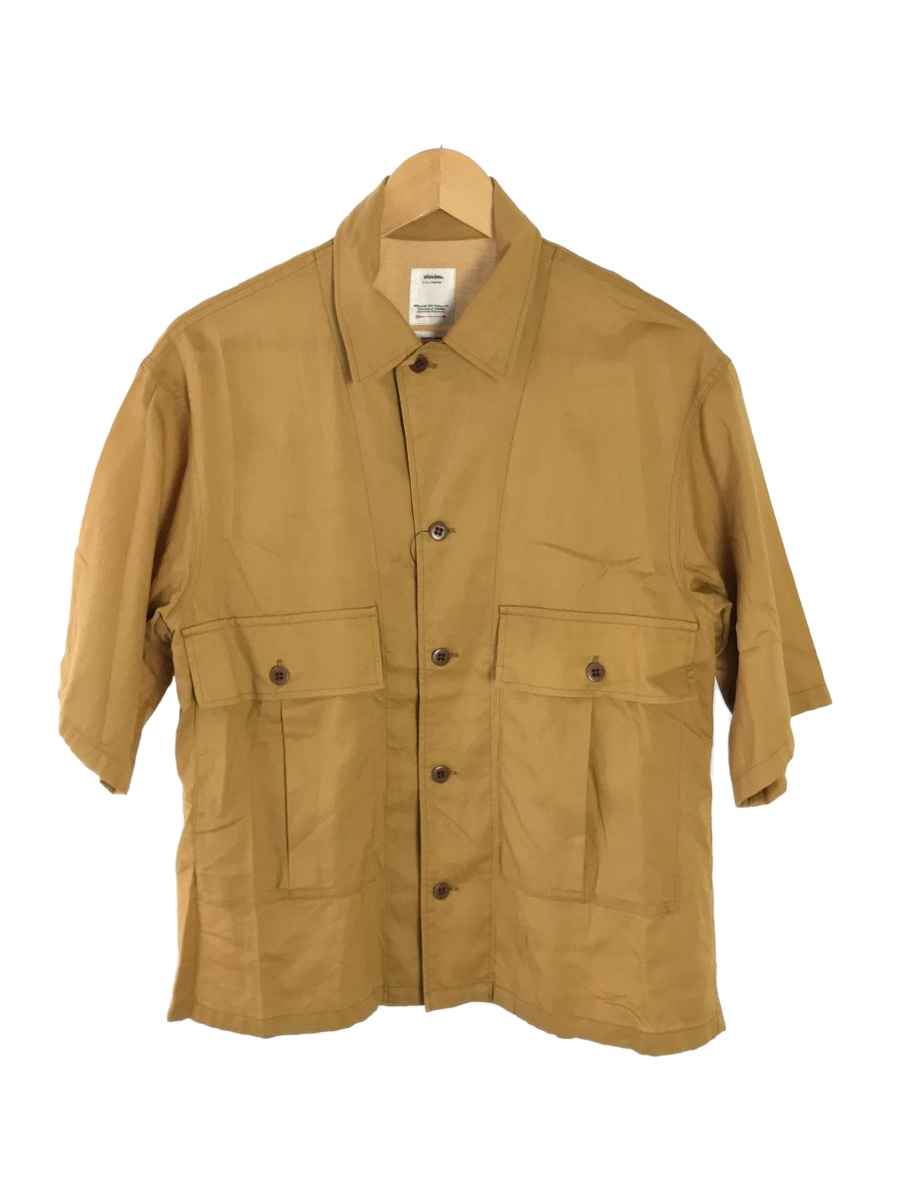 visvim*20SS/CORNET SHIRT/ short sleeves shirt /1/ cotton /CML/ plain /0120105011014