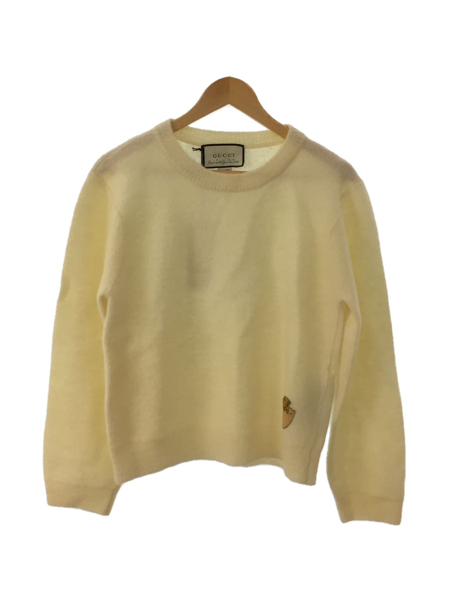 GUCCI◆KNIT WOOL CROP SWEATER/セーター(厚手)/L/ウール/633617