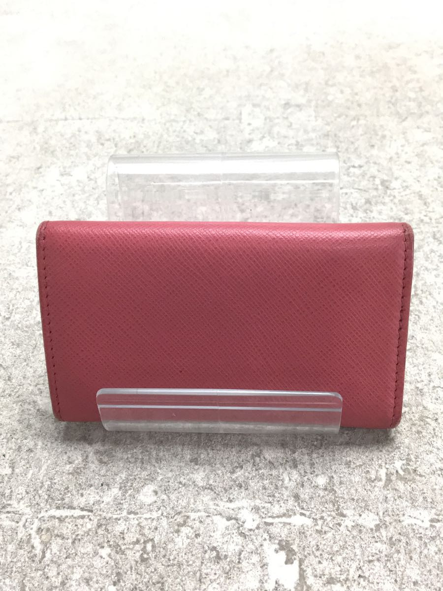 大好き PRADA◇キーケース/-/PNK/無地/レディース/6連/内側汚れ有り