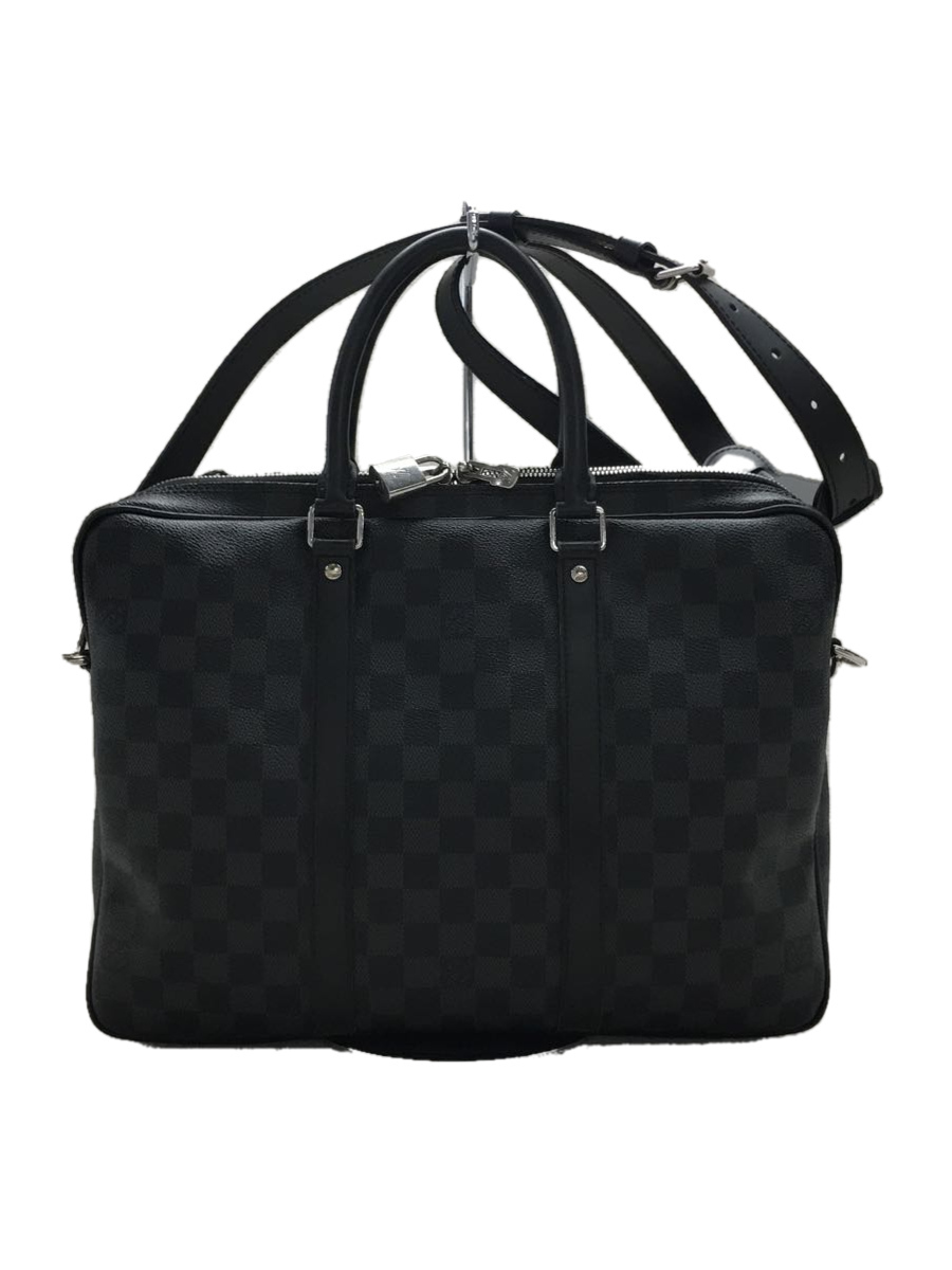 LOUIS VUITTON◇PDVPM_ダミエ・グラフィット_BLK/PVC/ブラック/N41478